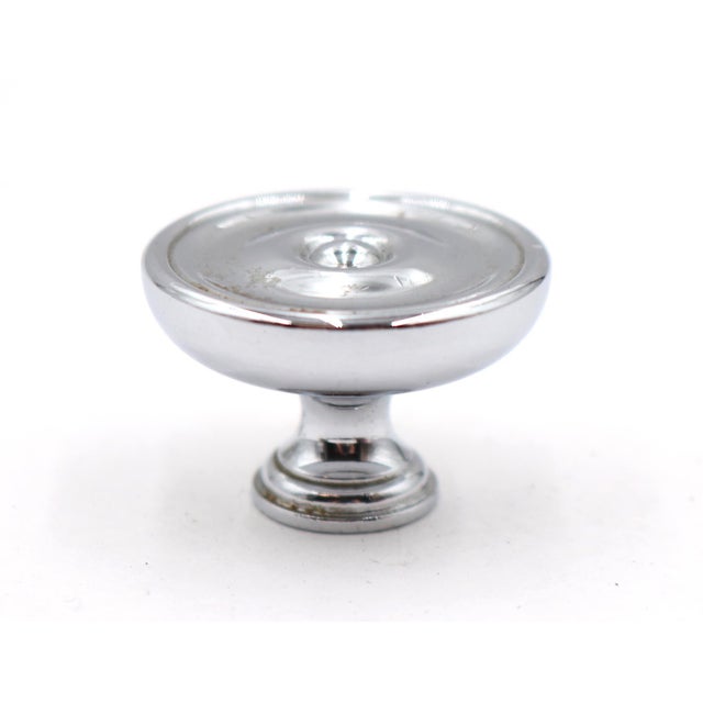 Modern Modern 1.125 In. Chrome Plated Brass Drawer Cabinet Knob For Sale - Image 3 of 4