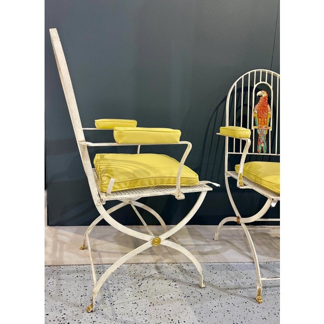 White 1950s Metal Parrot Armchairs - a Pair For Sale - Image 8 of 13