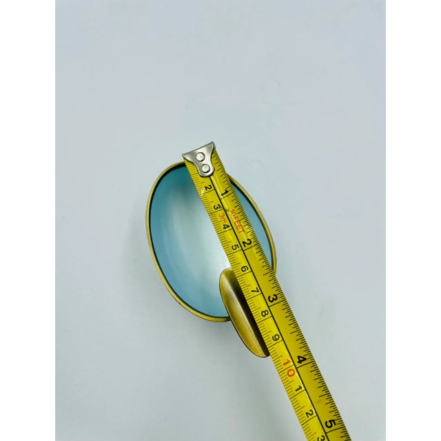 Metal 1950’s Evans Guilloche Enamel & Brass Egg-Shaped Ashtray For Sale - Image 7 of 10