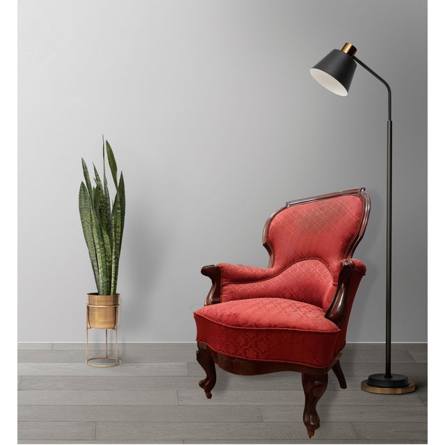 Mid-Century Modern French Louis Philippe Armchair in Mahogany For Sale - Image 3 of 15