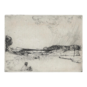 1904 Allen Lewis Coastal Landscape Etching