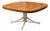 1960s Mid-Century Modern Extendable Dining Table With Sculptural Metal Base, 54″ Square For Sale