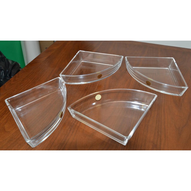 1970s Alessi 4 Part Hors d'Oeuvres Service Crystal Glass Designed Ettore Sottsass For Sale - Image 10 of 13