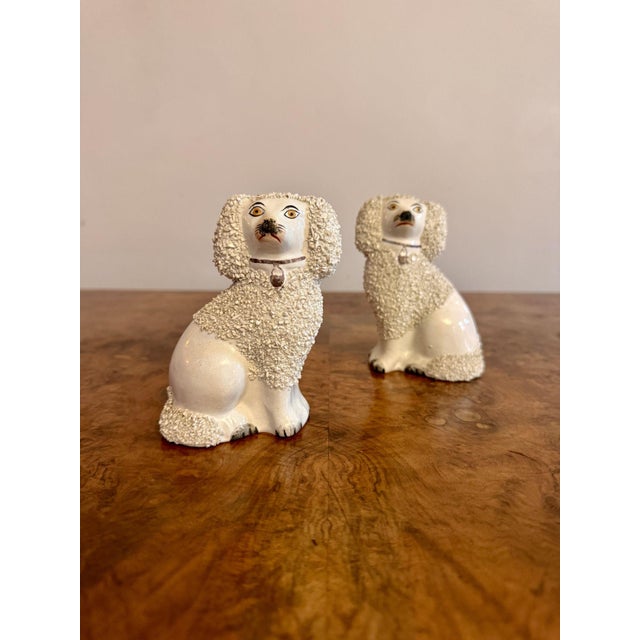 Small Antique Poodle Figurines, 1900, Set of 2 For Sale - Image 3 of 7