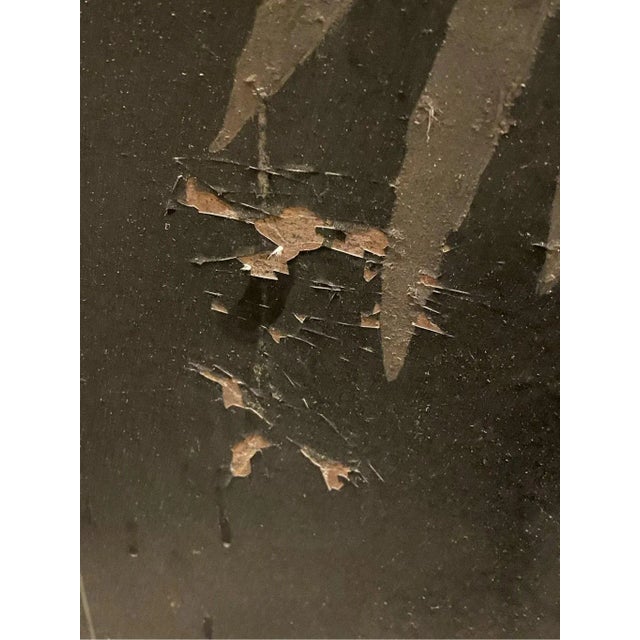 Victorian Antique Handpainted Victorian Large Metal Fireplace Screen Birds Parrots For Sale - Image 3 of 5