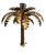 Hollywood Regency Vintage Hollywood Regency Style Metal Palm Tree Wall Sconce For Sale - Image 3 of 10