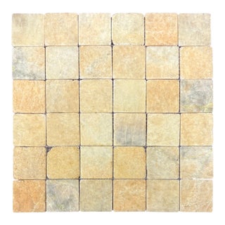 Rosa Crystal Marble Honed & Tumbled 2" X 2" Mosaic For Sale