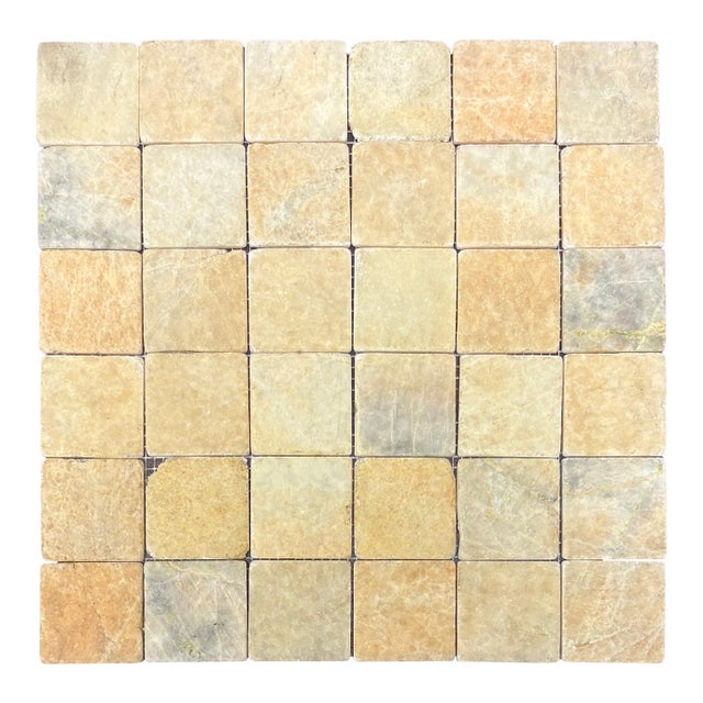 Rosa Crystal Marble Honed & Tumbled 2" X 2" Mosaic For Sale