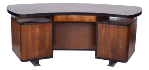 Art Deco Writing Desk in Walnut by J. Divíšek, Czech, 1930s