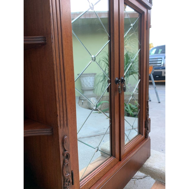 1940's Adam Style Neoclassical Mahogany Console Cabinet Dry Bar For Sale - Image 12 of 12