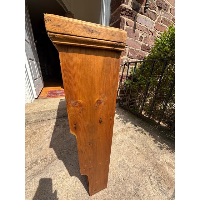 Tan Turn of the Century Hanging Pine Bookshelf For Sale - Image 8 of 8