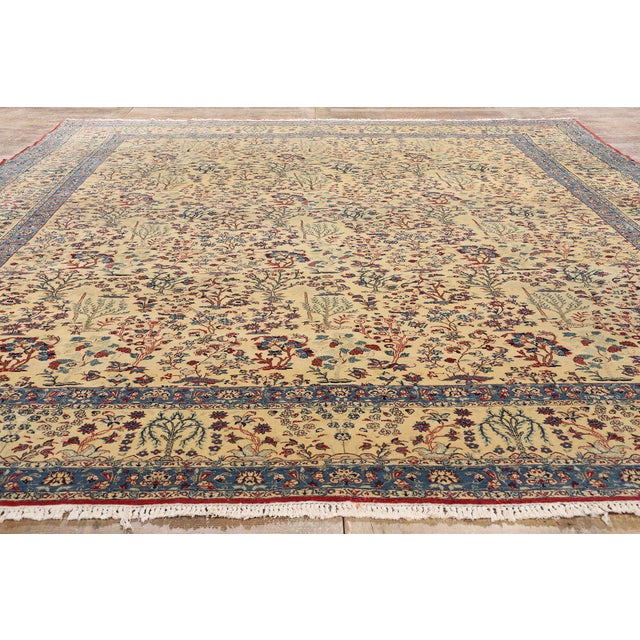 Beige Vintage Persian Tudeshk Nain Rug, 10'02 X 12'07 For Sale - Image 8 of 9