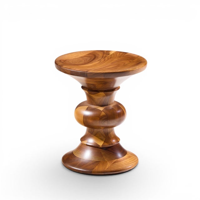 Mid-Century Modern Charles & Ray Eames for Herman Miller Mid Century Walnut Time Life Stool For Sale - Image 3 of 6