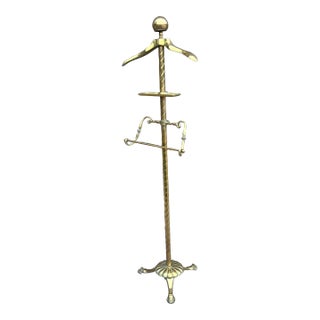 Mid 20th Century Vintage Brass Valet Stand For Sale