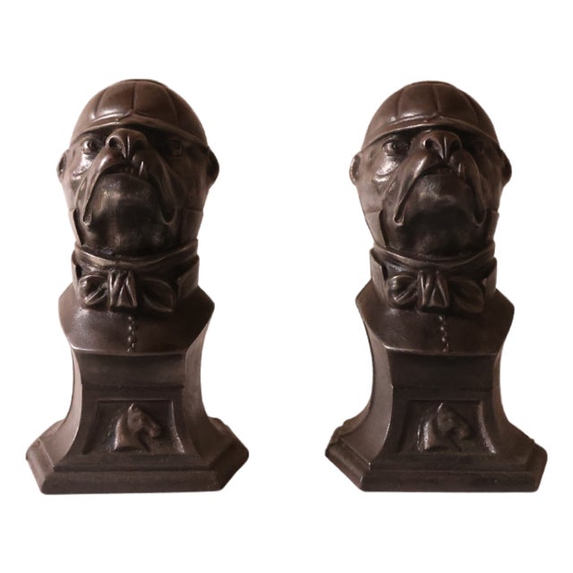 19th Century French Iron Knight Helmet Bookends (Set of 2) For Sale