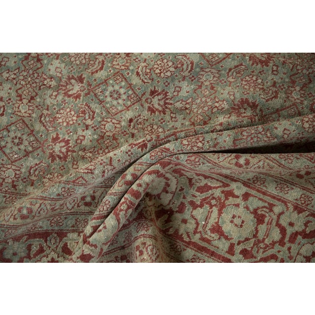 Vintage Distressed Tabriz Carpet - 6'2" X 9'11" For Sale - Image 10 of 11