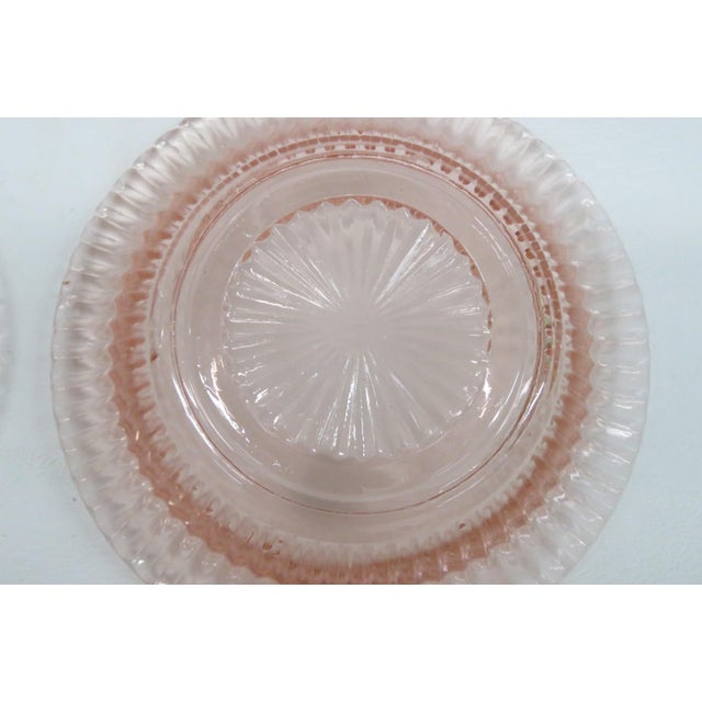1930s Anchor Hocking Queen Mary Pair of 2 Dessert Bowls Pink Depression Glass For Sale - Image 9 of 12