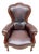 Vintage Chocolate Brown Leather Ralph Lauren Style Club Armchair For Sale