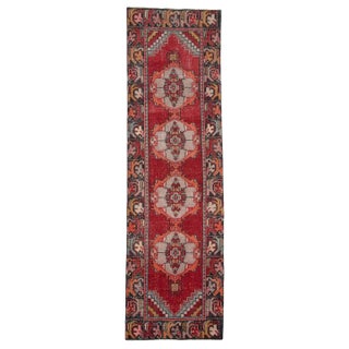 Vintage Red Turkish Runner-2′10″ × 9′5″ For Sale