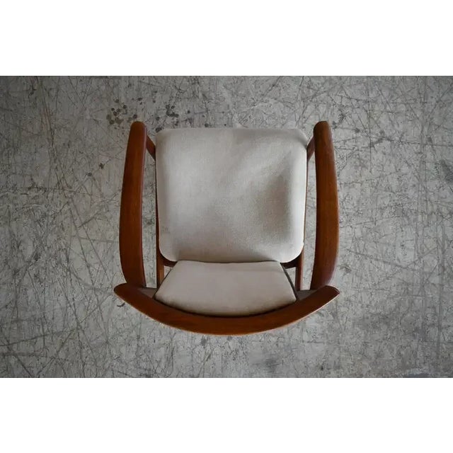 Cream Scandinavian Mid Century Easy Lounge Chair by Folke Ohlsson for Dux, 1950s For Sale - Image 8 of 9