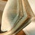 French Vintage Velvet Armchair With Green Wash and Gilt Carved Frame For Sale - Image 3 of 9