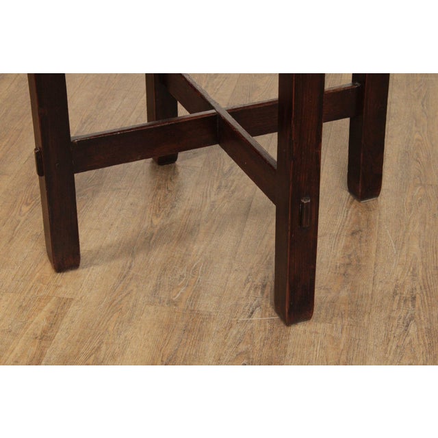 Mission Stickley Brothers Antique Mission Oak Game Table For Sale - Image 3 of 18