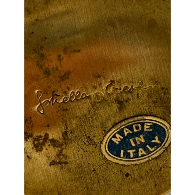 Wood Rare Gabriella Crespi Bark and Brass Pencil Holder 1970's Signed For Sale - Image 7 of 9