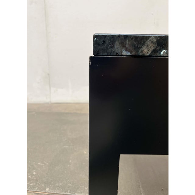 Vintage German Table with Drawer and Granite Tabletop from Interlübke, 1980s For Sale - Image 13 of 18