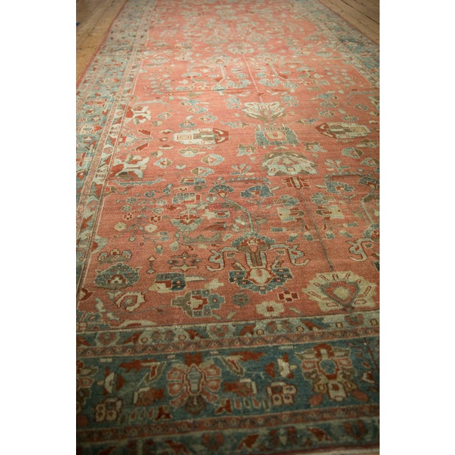 1930s Vintage Persian Bibikabad Quatrefoil Bouquet Wool Carpet For Sale - Image 11 of 13