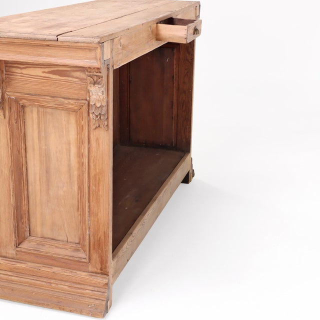 A French Pine Front Bar or Shop Counter, 19th Century For Sale - Image 4 of 6
