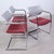 Air Jr Luxy Waiting Chairs in Gray and Burgundy Chrome Legs, Italy, Set of 3 For Sale - Image 9 of 18