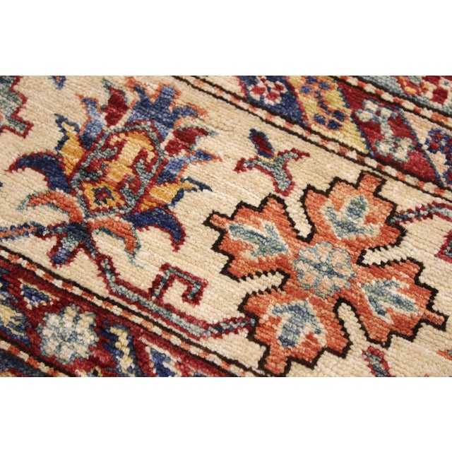 Textile Southwestern Super Kazak Red/Beige Wool Rug - 8'10'' X 12'0'' For Sale - Image 7 of 10