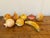 Vintage Italian Alabaster Stone Fruit Pieces, Set of 8, Includes: Peach, 2 Apples, Pomegranate, Banana, Pineapple, Pear,...
