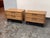 Design Plus Gallery presents a Pair of Blonde Walnut Nightstands by American of Martinsville from the Late 20th Century....