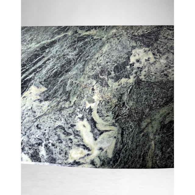 Italian Console Table 1950s in Ebonized Wood and Verde Alpi Marble For Sale - Image 12 of 18