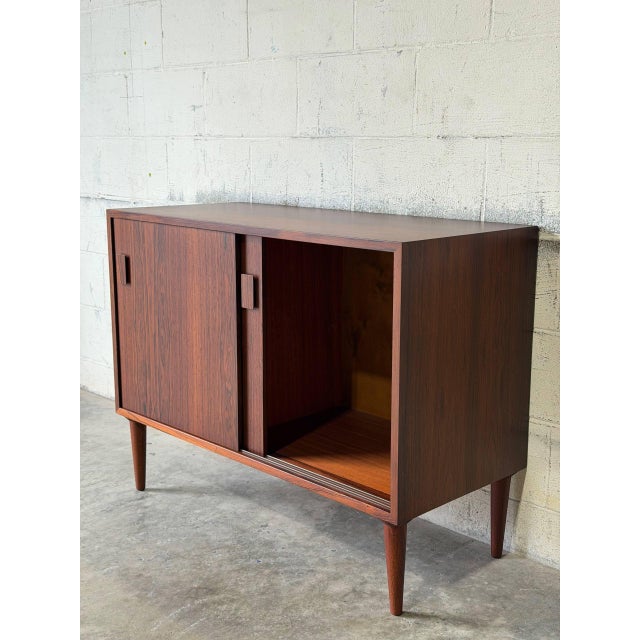 Rosewood Sideboard With Sliding Doors Danish Mid-Century Modern 1960s For Sale - Image 12 of 13