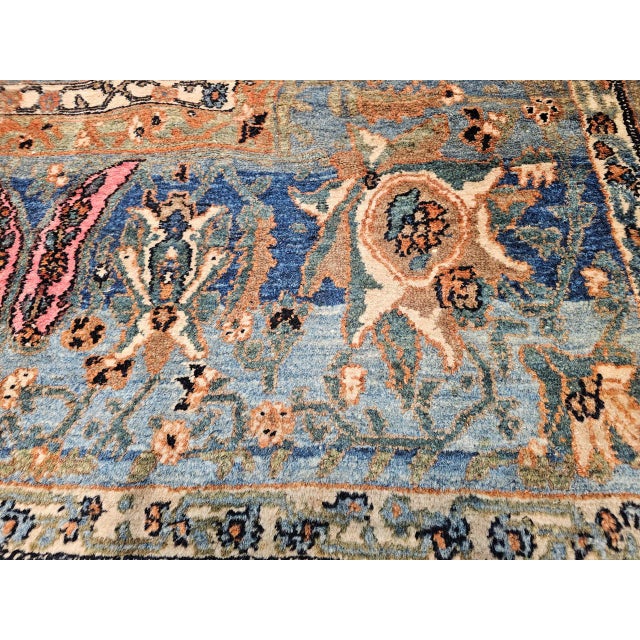 19th Century Oversized Persian Khorassan Rug, Hand-Knotted Wool, Floral Pattern, Red & Blue, 11’ X 16’ For Sale - Image 18 of 18