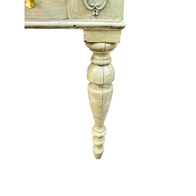 Hekman Green Painted Spinet Writer's Desk For Sale - Image 9 of 11