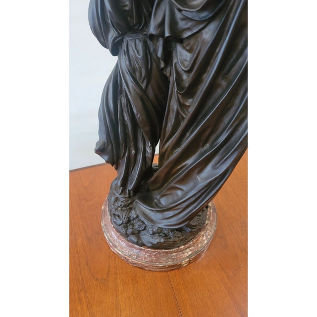 Brown Jean Louis Gregoire French Bronze 25 Inches Orestes & Iphigenia 1840-1890 Signed 87 Pounds For Sale - Image 8 of 10