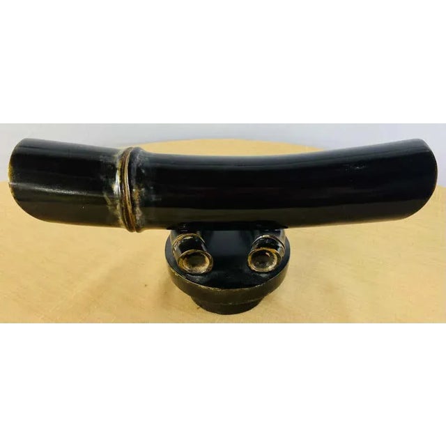 Vintage Asian Amber Glass Vase or Urn For Sale - Image 10 of 13