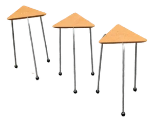 1990s David Kiernan Sculptural Triangular Nesting Stools - Set of 3