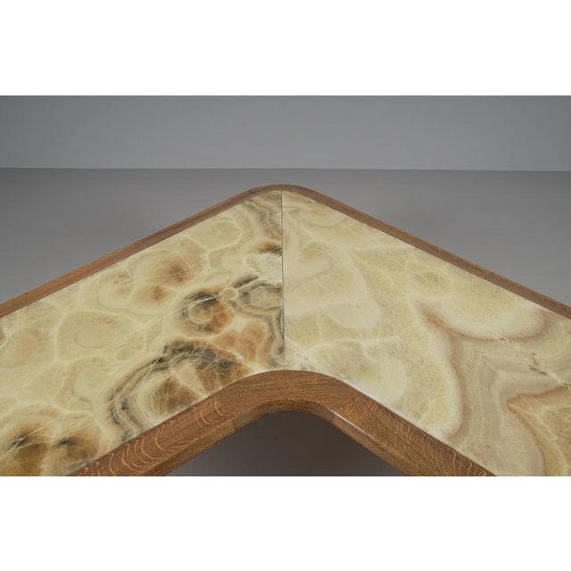 Large Mid-Century Modern Oak and Onyx Boomerang Coffee Table, 1960s For Sale - Image 15 of 18