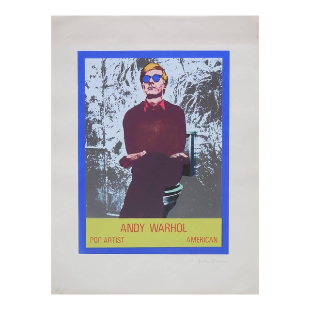 John Brower, Vintage 1960s Andy Warhol Photo Silkscreen Serigraph Pop Art For Sale