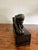 Wood Mid 20th Century Art Deco Revival Black Panther Sculpture on Leatherized Pedestal Base For Sale - Image 7 of 12