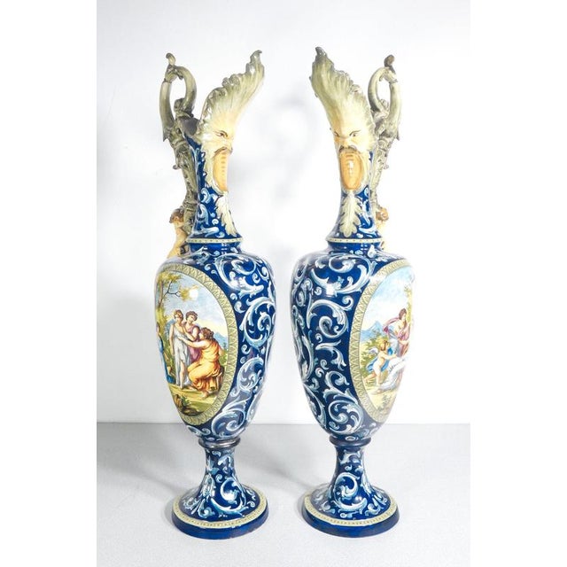Large Triptych Vases by Richard Ginori, 1900, Set of 3 For Sale - Image 12 of 18