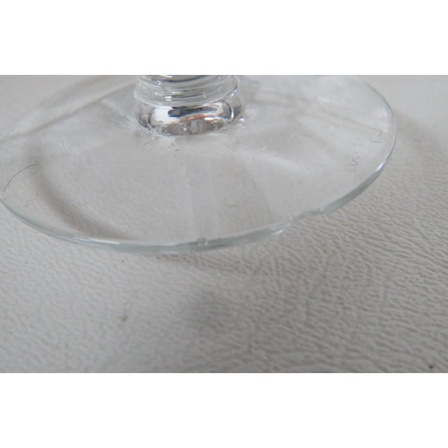 18pc Paneled Glassware Set Gold Border Crystal Goblets Etched Floral Motif 5112b For Sale - Image 15 of 18