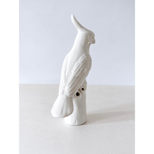 1960s Single Blanc De Chine Cockatoo Bud Vase For Sale - Image 5 of 11