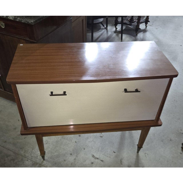Wood Mid-Century Bar Cabinet in Teak, 1950s For Sale - Image 7 of 10
