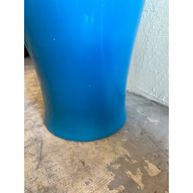 1970s Large Blue Glazed Terracotta Jardiniere For Sale - Image 4 of 4