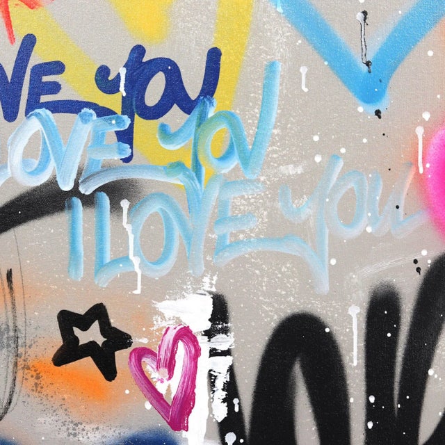 Urban Street Art Playful Graffiti Painting "Love Seeker" Original Artwork by Amber Goldhammer For Sale In Los Angeles - Image 6 of 11